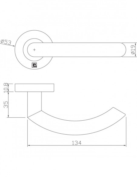 Heracles Béquille Double Inox Sur Rosace