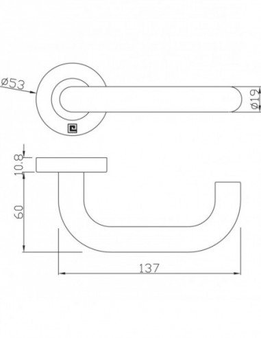 Heracles Béquille Double Inox Sur Rosace