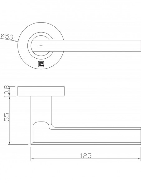 Heracles Béquille Double Inox Sur Rosace "Massive"