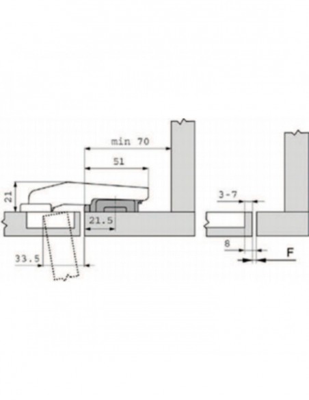 Blum Clip Top Pour Porte En Prolongement (Lot de 2)