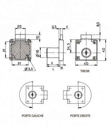 Ronis Serrure De Meuble 4500