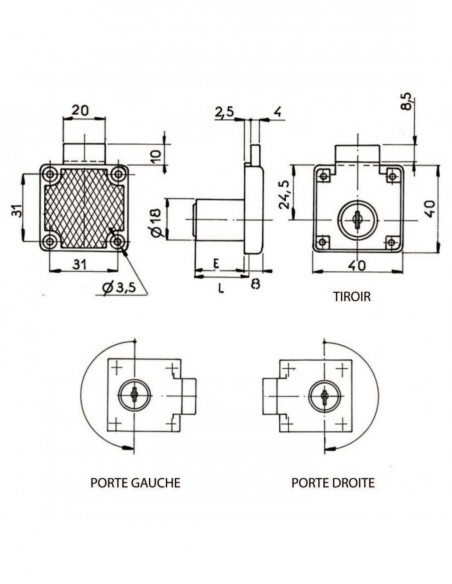 Ronis Serrure De Meuble 4500