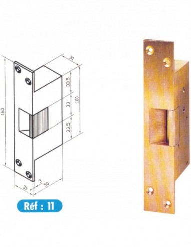 Gâche électriques Simple Empennage N°11 Beugnot