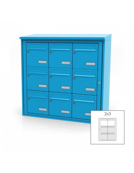 Boîte Aux Lettres Collective Exterieure Leabox Murale 2x3