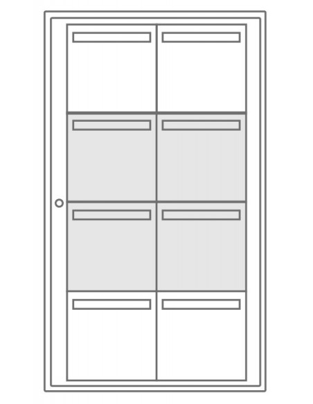 Boîte Aux Lettres Collective Interieure Leabox Murale 2x4