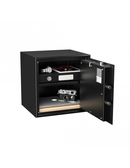 Coffre Fort HARTMANN TRESORE GAMME HT50 Serrure À Clés + Combinaison 4 Tubes Compteurs 48L