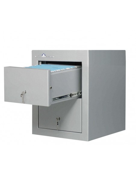 Armoire Forte Anti-Feu Class Fire 2 Tiroirs Serrure Individuelle Pour Chaque Tiroir Avec Clés Identiques