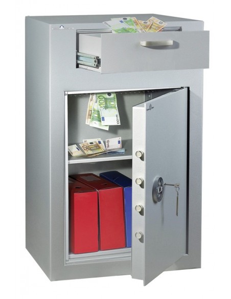 Coffre Fort Hartmann Tresore Vulcain Depot170 Serrure À Clés A2p + Combinaison 4 Tubes Compteurs