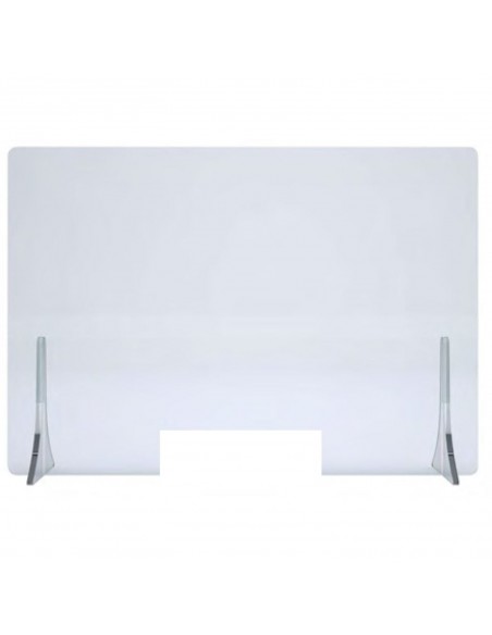 Ecran De Protection En Plexiglass, Epaisseur 4mm, Avec Pieds Et Passe-Documents
