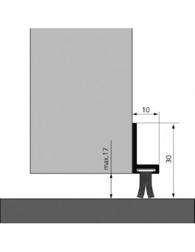Bas de porte À Visser en aluminium anodisé...