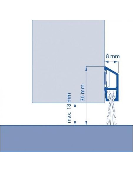 Bas de porte en aluminium anodisé Le Pro Design/ IDS-B