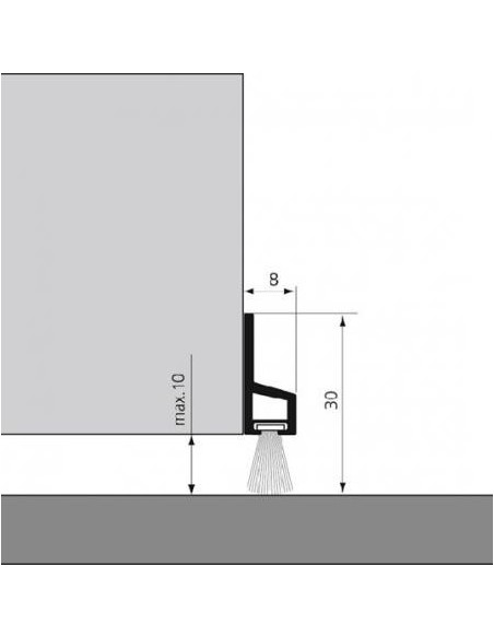 Bas de porte en PVC Le Transparent