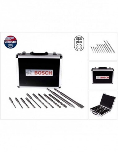 Coffret 11 Pièces Bosch Sds+ Pic + Burin + 9...