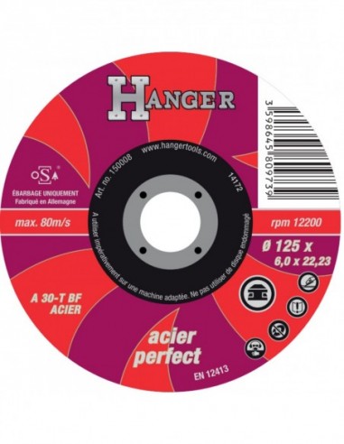 Disque A Ebarber Acier 125x6x22.2 A30t