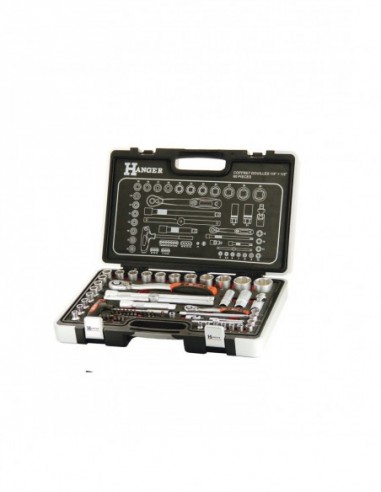 Coffret Douille 1/4'+1/2' 60 Pcs