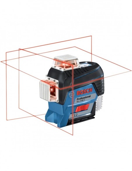 Laser Lignes 3 Plans Bosch Gll3-80c Coffret L-Boxx (Produit Seul)