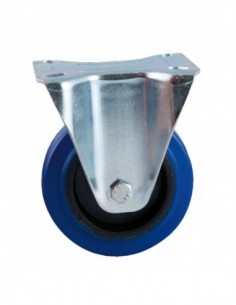 Roulettes Caoutchouc Bleu 2