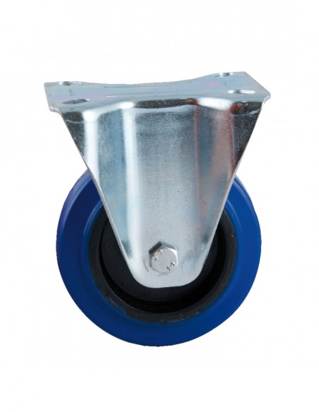 Roulettes Caoutchouc Bleu