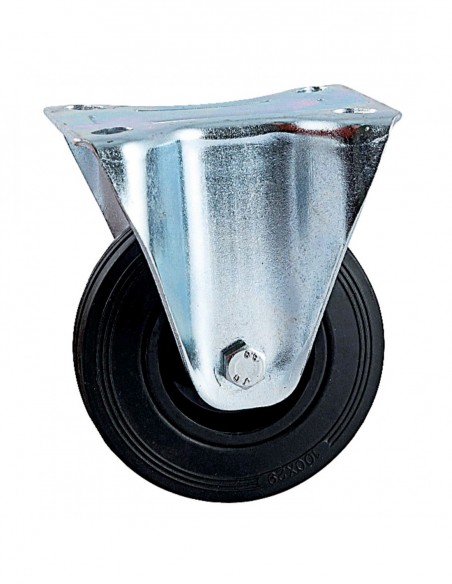 Roulettes Caoutchouc Noir