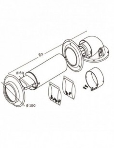 Kit Ventouse Horiz 0.8m... 2