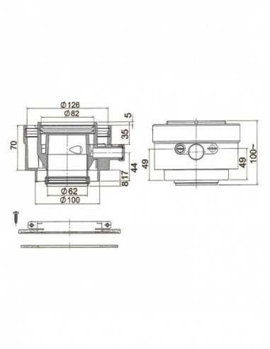 Adaptateur Vertical Vent 80/125