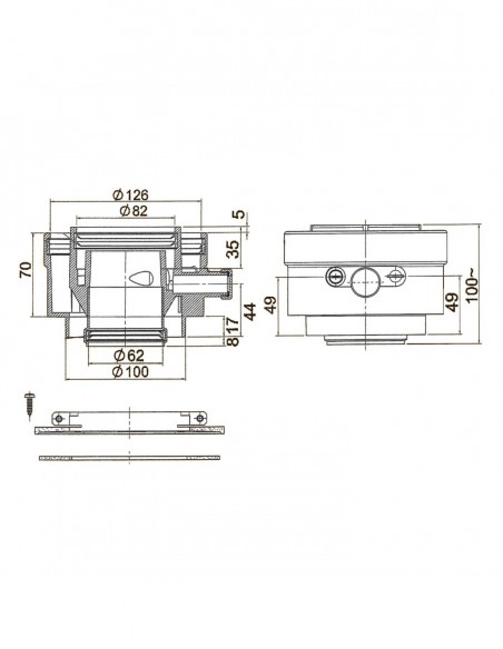 Adaptateur Vertical Vent 80/125
