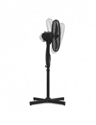 Ventilateur Sur Pied 50w 3 Vitesses Noir