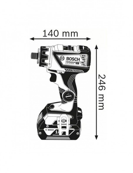 Perceuse Visseuse Gsr 18v-60 Fc Solo L-Boxx + 4 Ac