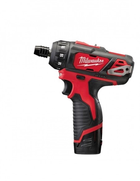 Perceuse Visseuse Sans Fil Milwaukee M12 Bd-202c 1/4" 12v + 2 Batteries 2ah + Chargeur