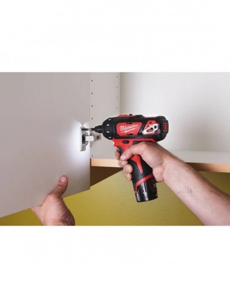Perceuse Visseuse Sans Fil Milwaukee M12 Bd-202c 1/4" 12v + 2 Batteries 2ah + Chargeur