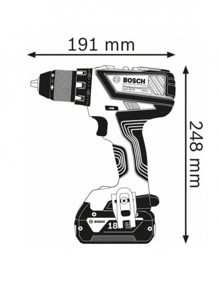 Pack Perceuse Visseuse Sans Fil Bosch Gsr 18v-28 + 2 Batteries 4ah + Chargeur