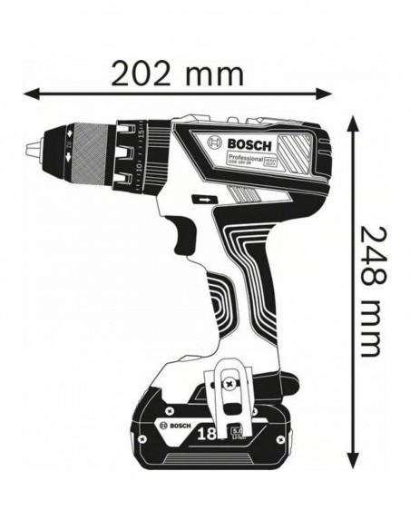 Perceuse Visseuse À Percussion Sans Fil Bosch Gsb 18v-28 Professional L-Boxx