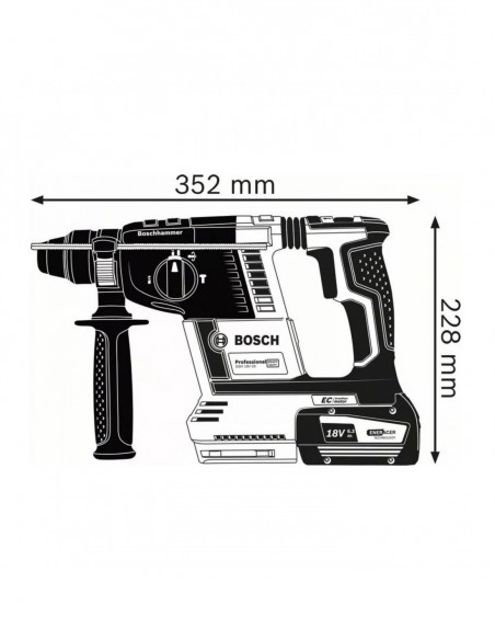 Pack Perforateur Sans Fil Bosch Sds Plus + 2 Batteries 18v 8ah + Chargeur Gal18v