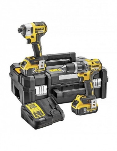 Pack 18v 2 Outils Dck266p2t 2x5ah T-Stak...