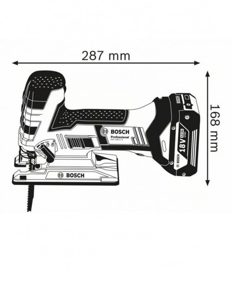 Pack Scie Sauteuse Bosch Gst 18v-Li S + 2 Batteries 18v 8ah + Chargeur Rapide Gal1880cv