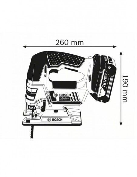 Pack Scie Sauteuse Sans Fil Bosch Gst 18v-Li B + 2 Batteries 18v 8ah + Chargeur Gal18v