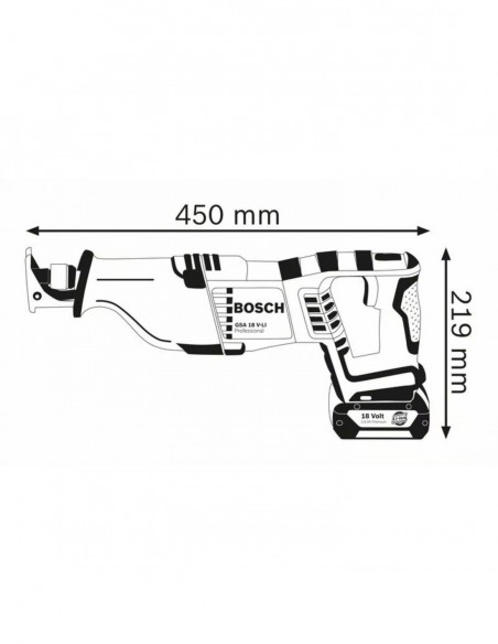 Pack Scie Sabre Sans Fil Bosch Gsa 18v-Li + 2 Batteries Procore 18v + Chargeur Gal18v-40