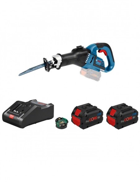 Pack Scie Sabre Sans Fil Bosch Gsa 18v-32 + 2 Batteries 8ah + Chargeur Rapide