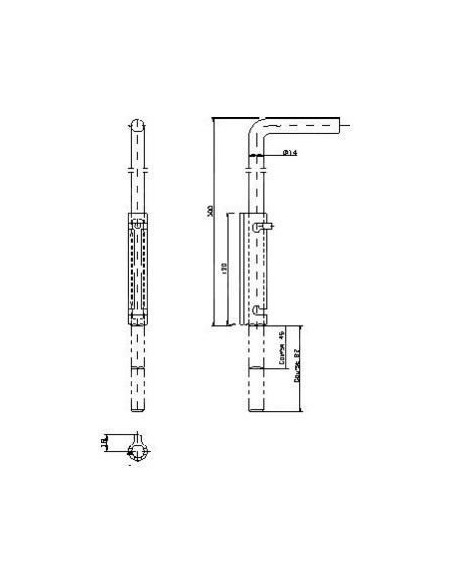 Mantion Verrou À Douille Renforcé À Souder Tige Zinguée