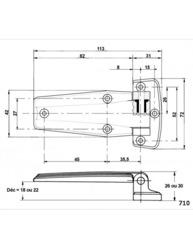 Fermod Charnières Fermod 710 - 720