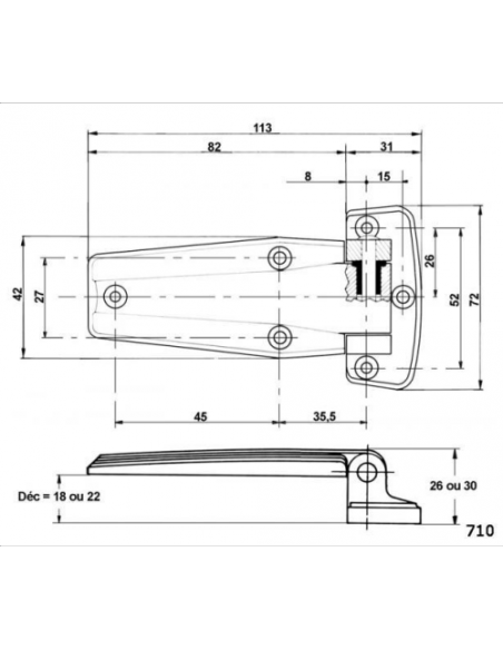 Fermod Charnières Fermod 710 - 720
