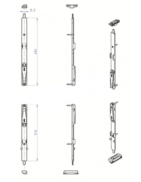 Fapim Verrous En Applique Pour Ouvrant Semi-Fixe