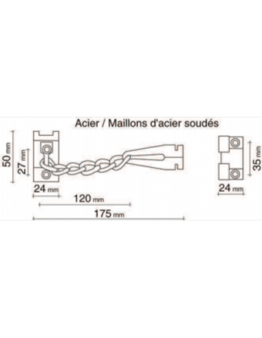 Socona Entrebâilleur À Chaine 175mm