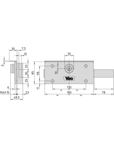 Viro Serrure Blindée De Rideau Métallique