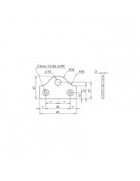 Monin Moraillon à Plat (Lot de 10)