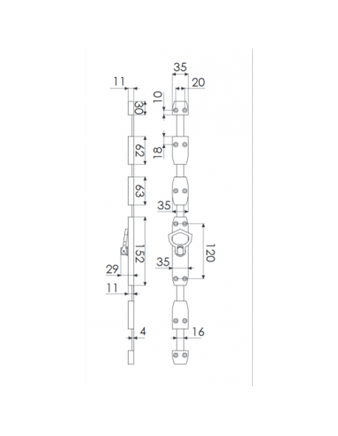 Jardinier Massard Crémone Plate 16x4 Fonte