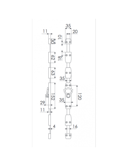 Jardinier Massard Crémone Plate 16x4 Fonte