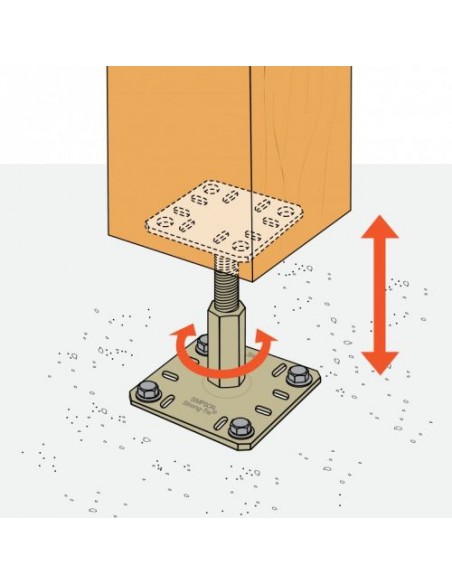 Simpson Pied De Poteau Réglable