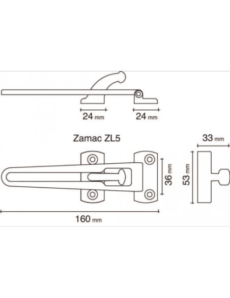 Socona Entrebâilleur Pour Porte À Recouvrement