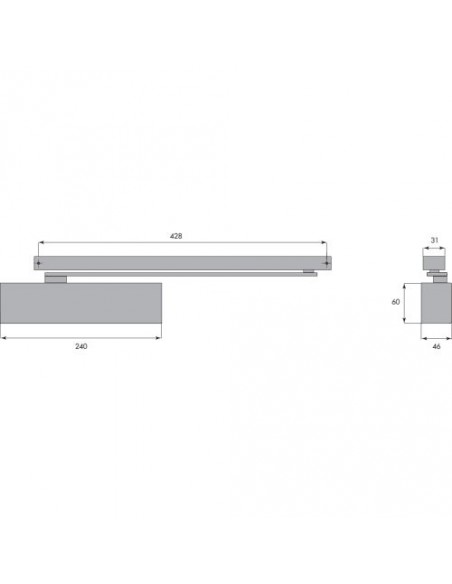Heracles Ferme-Porte Hr400 Bras À Glissière